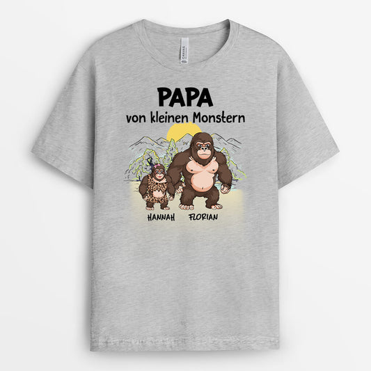 3078AGE2 papa opa von kleinen monstern  personalisiertes t shirt fur manner