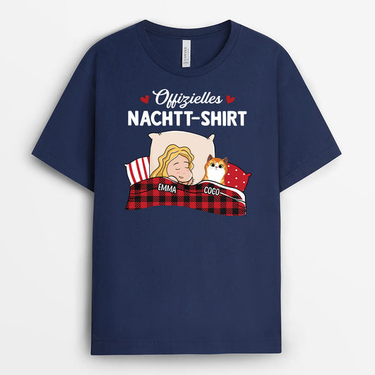 3081AGE1 offizielles nachtt shirt  personalisiertes t shirt fur katzenliebhaber