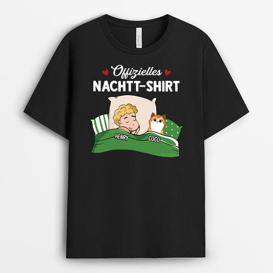 3081AGE2 offizielles nachtt shirt  personalisiertes t shirt fur katzenliebhaber