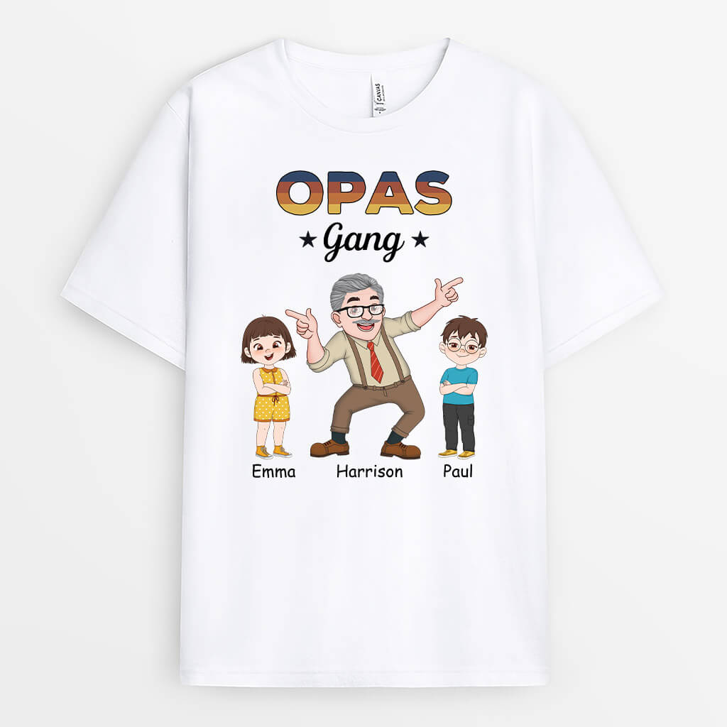 3094AGE1 opas papas bande  personalisiertes t shirt fur manner