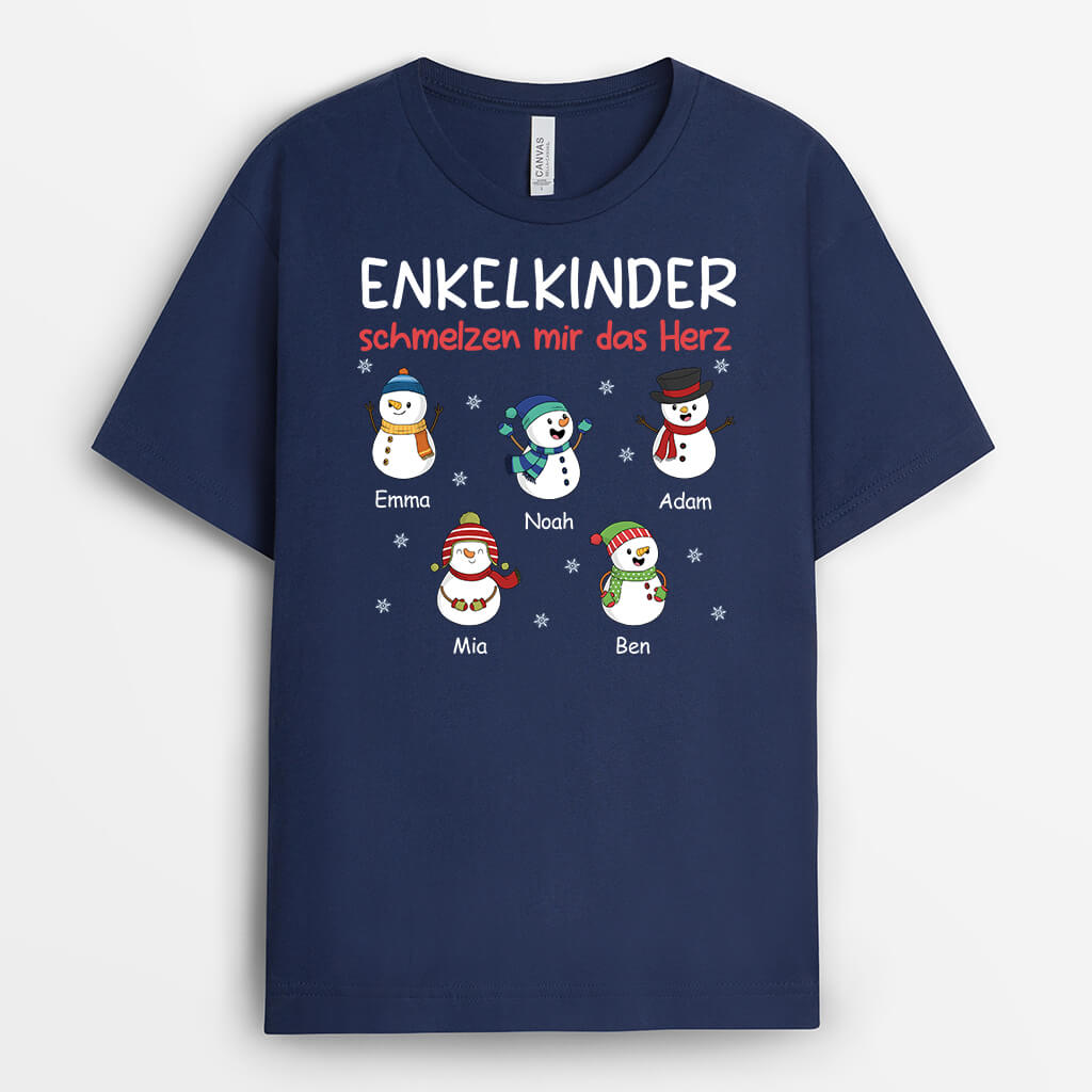 3107AGE1 enkelkinder schmelzen mir das herz  personalisiertes t shirt fur omas