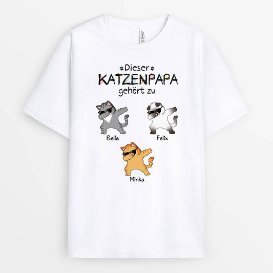 3108AGE1 diese katzenschwester dieser katzenbruder gehort zu  personalisiertes t shirt fur katzenliebhaber