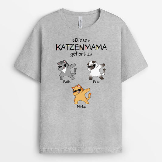 3108AGE2 diese katzenschwester dieser katzenbruder gehort zu  personalisiertes t shirt fur katzenliebhaber