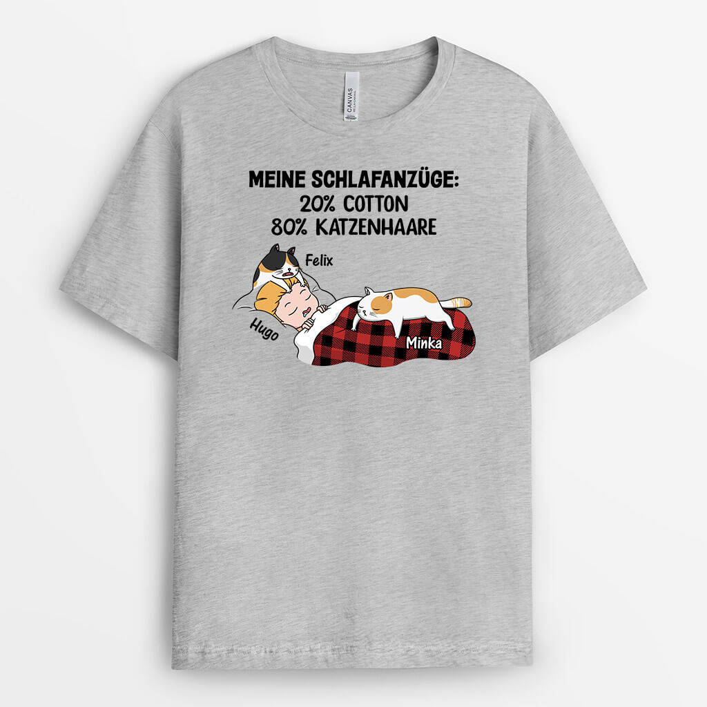 3119AGE2 mein pyjama 20_ baumwolle 80_ katzenhaare  personalisiertes t shirt fur katzenliebhaber