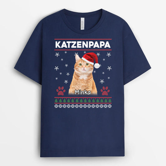 3126AGE1 katzenpapa  personalisiertes t shirt fur katzenliebhaber