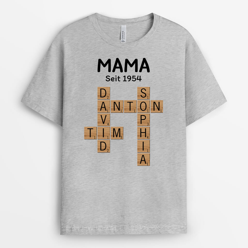 3141AGE2 omas puzzle  personalisiertes t shirt fur omas