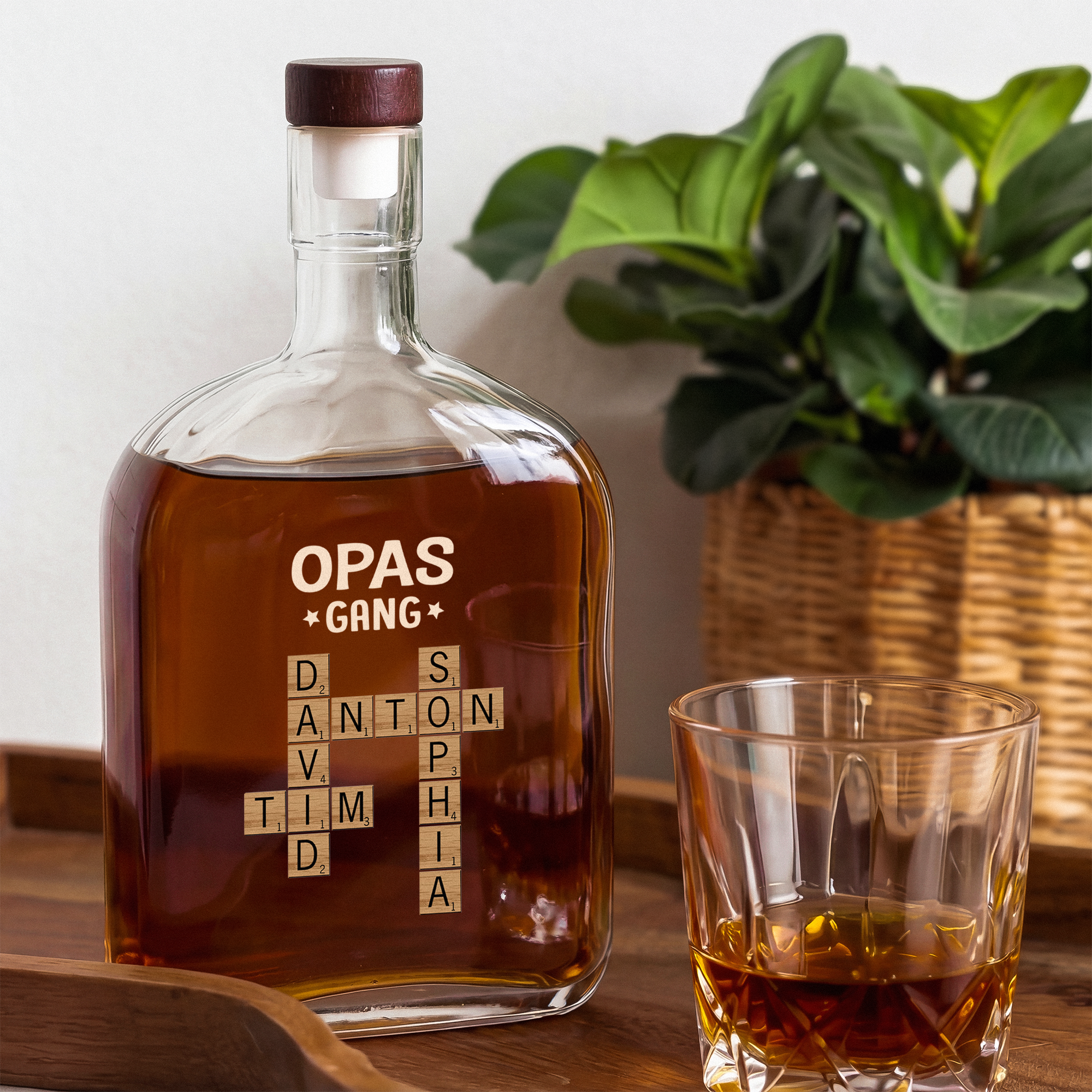 3142AGE2 opas gang personalisierte kreuzwortratsel whiskyflasche opa papa 3142aicf0b