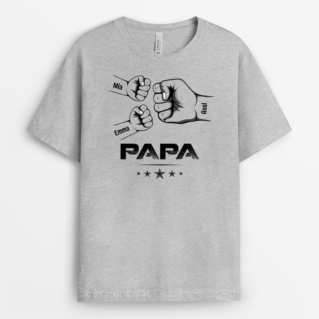 3143AGE2 opas papas bande mit faust  personalisiertes t shirt fur manner