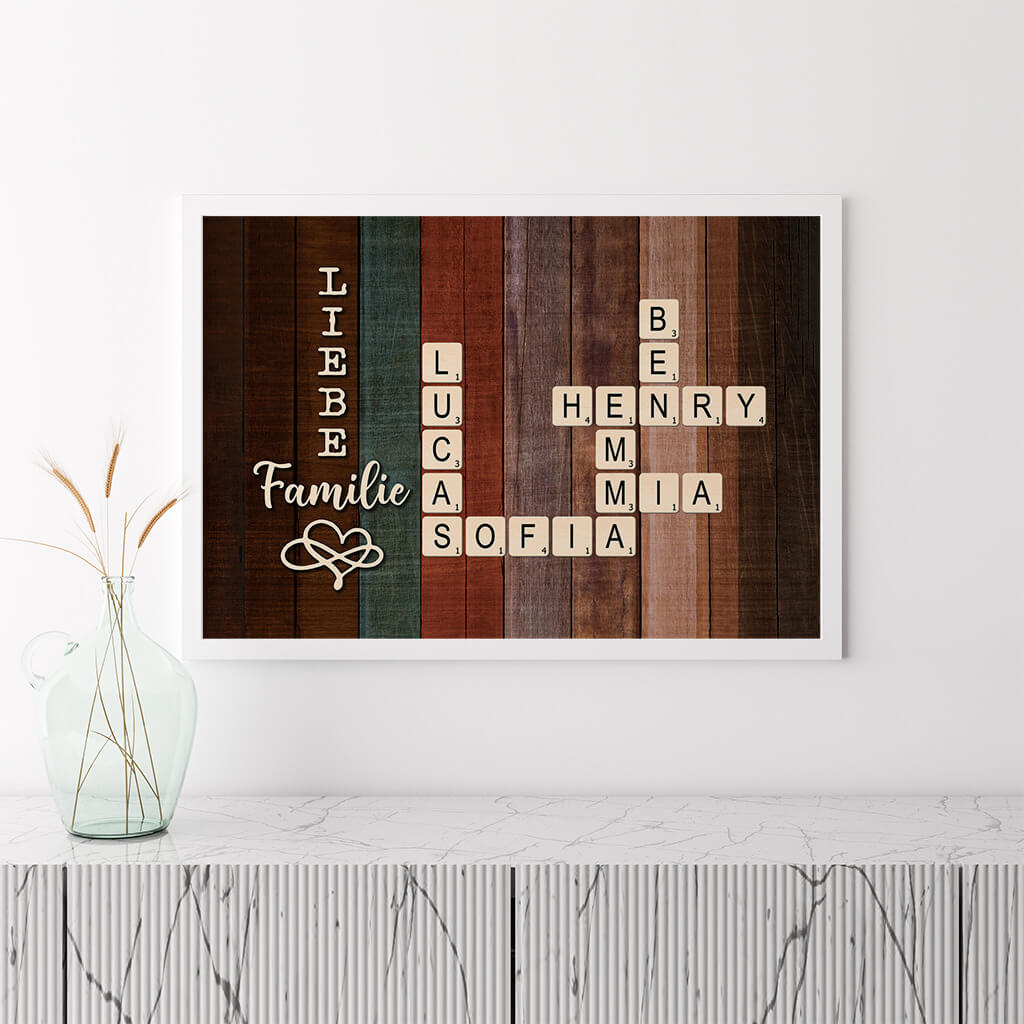 3150SGE3 liebe familie puzzle  personalisiertes poster fur die familie