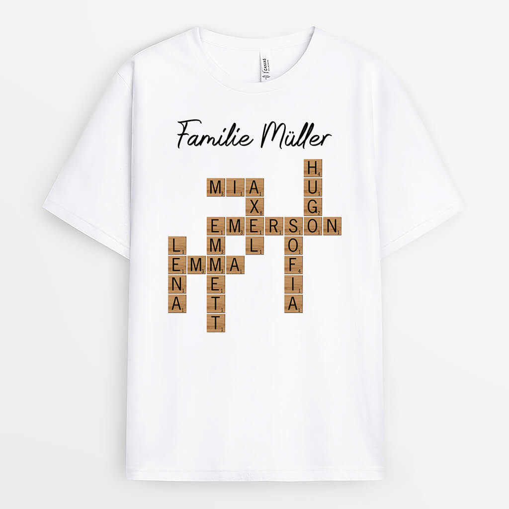 3151AGE1 die familie puzzle  personalisiertes t shirt fur die familie