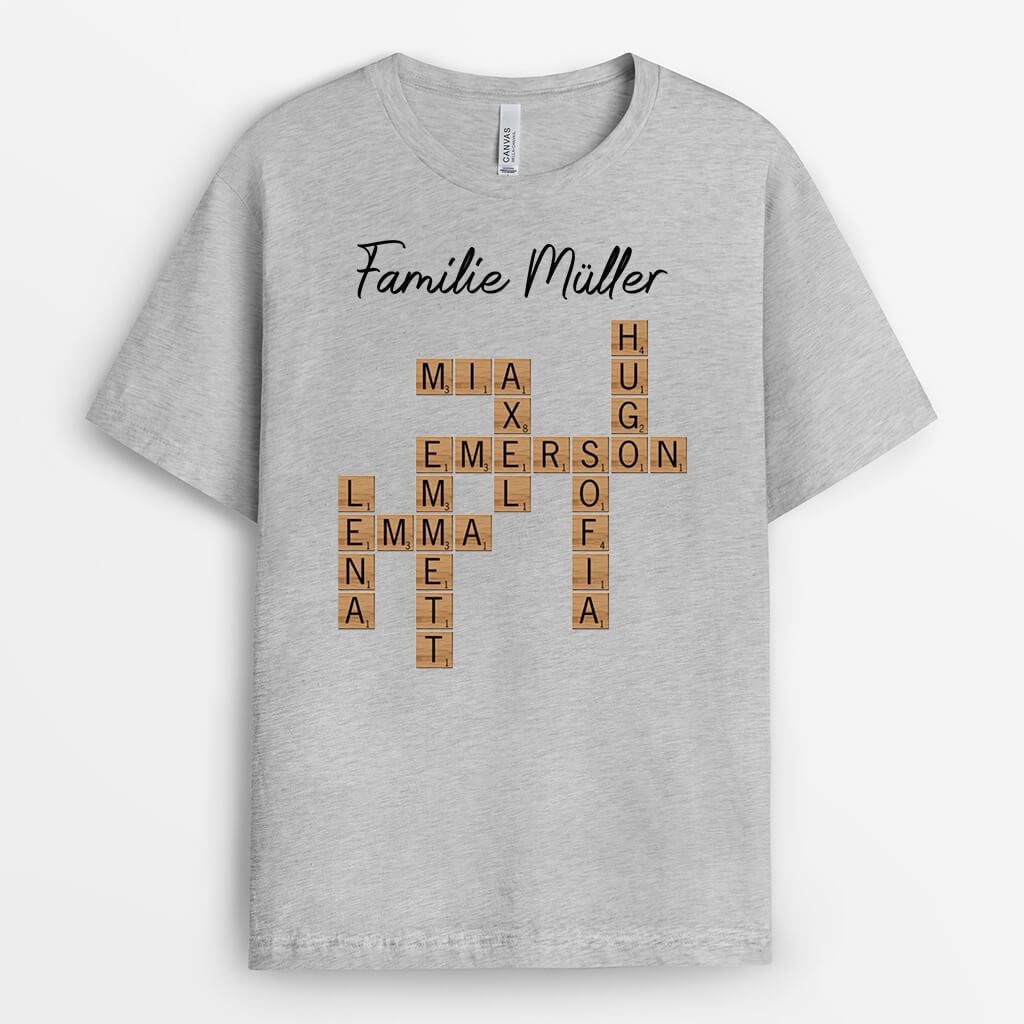 3151AGE2 die familie puzzle  personalisiertes t shirt fur die familie