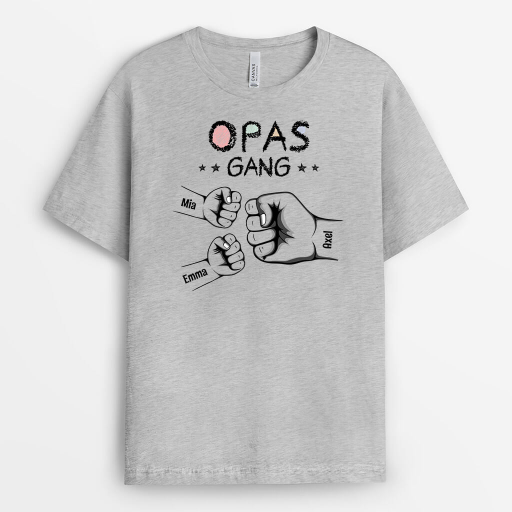 3159AGE1 opas papas bande mit faust  personalisiertes t shirt fur manner