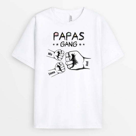 3159AGE2 opas papas bande mit faust  personalisiertes t shirt fur manner