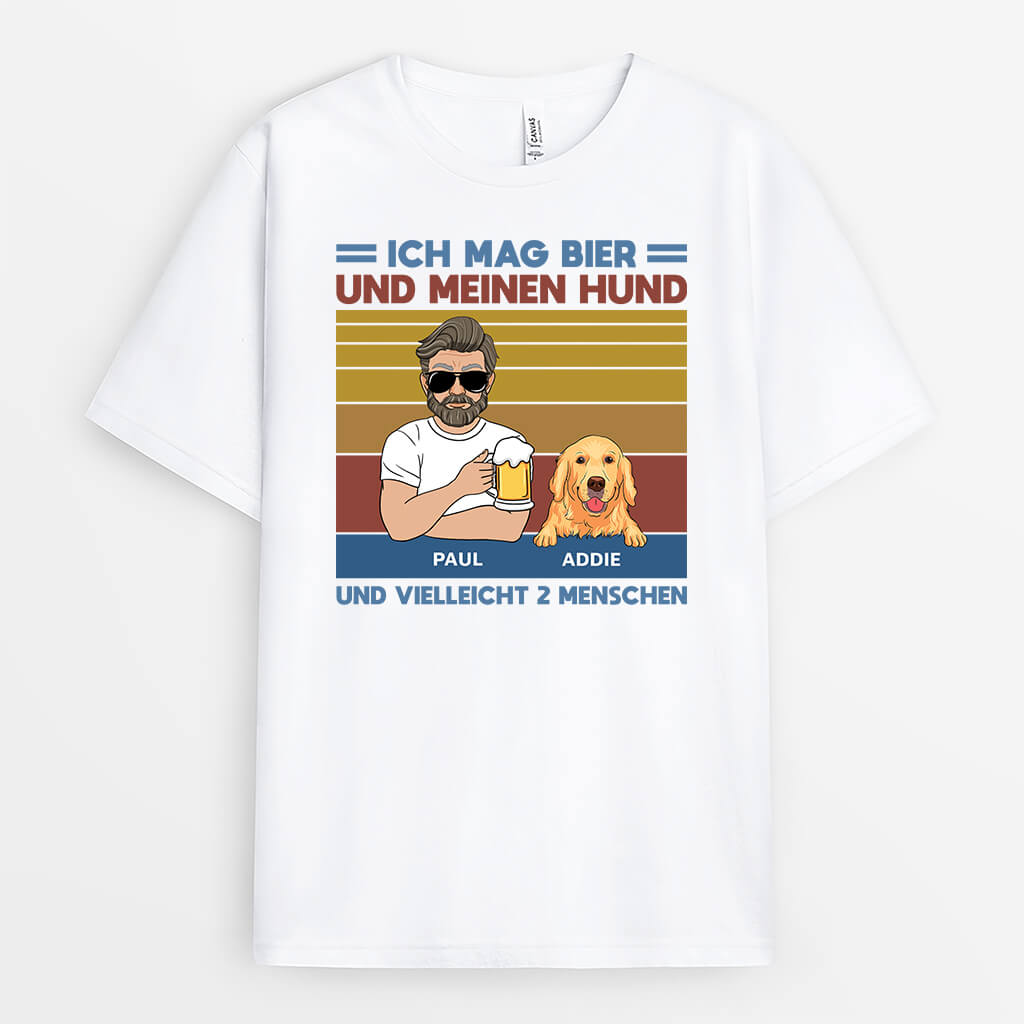 3170AGE2 ich mag bier und meinen hund  personalisiertes t shirt fur hundeliebhaber