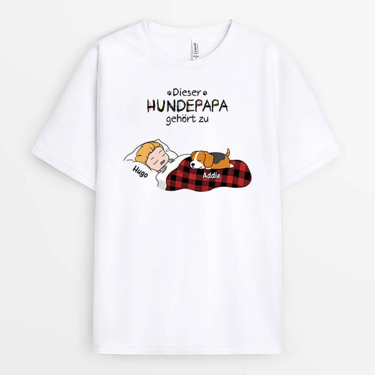 3196AGE1 diese hundemama dieser hundepapa gehort zu  personalisiertes t shirt fur hundeliebhaber