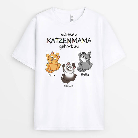 3205AGE1 diese katzenmama dieser katzenpapa gehort zu  personalisiertes t shirt fur katzenliebhaber