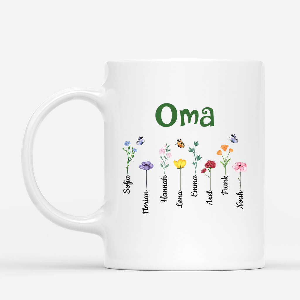 3219MGE1 oma mama blumen personalisiertes t shirt fur omas mamas 3219M645A