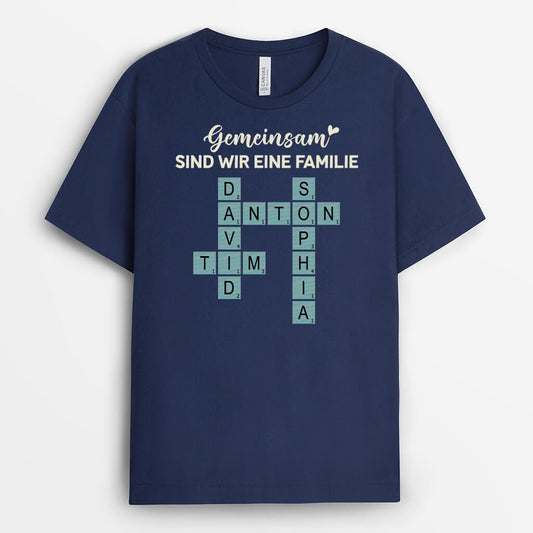 3221AGE2 gemeinsam sind wir eine familie  personalisierte t shirt fur die familie