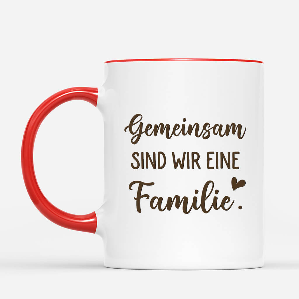 3221MGE3 gemeinsam sind wir eine familie  personalisierte tasse fur die familie