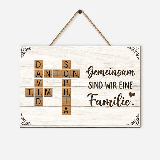 3221QGE1 zusammen sind wir eine familie turschild holz personalisiert_ familie 3221q6f5i