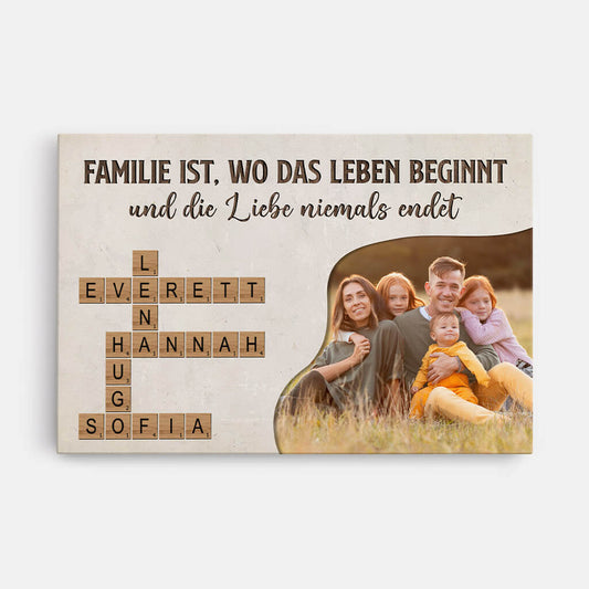 3222CGE1 familie das ist liebe das ist alles was zahlt  personalisierte leinwand fur die familie