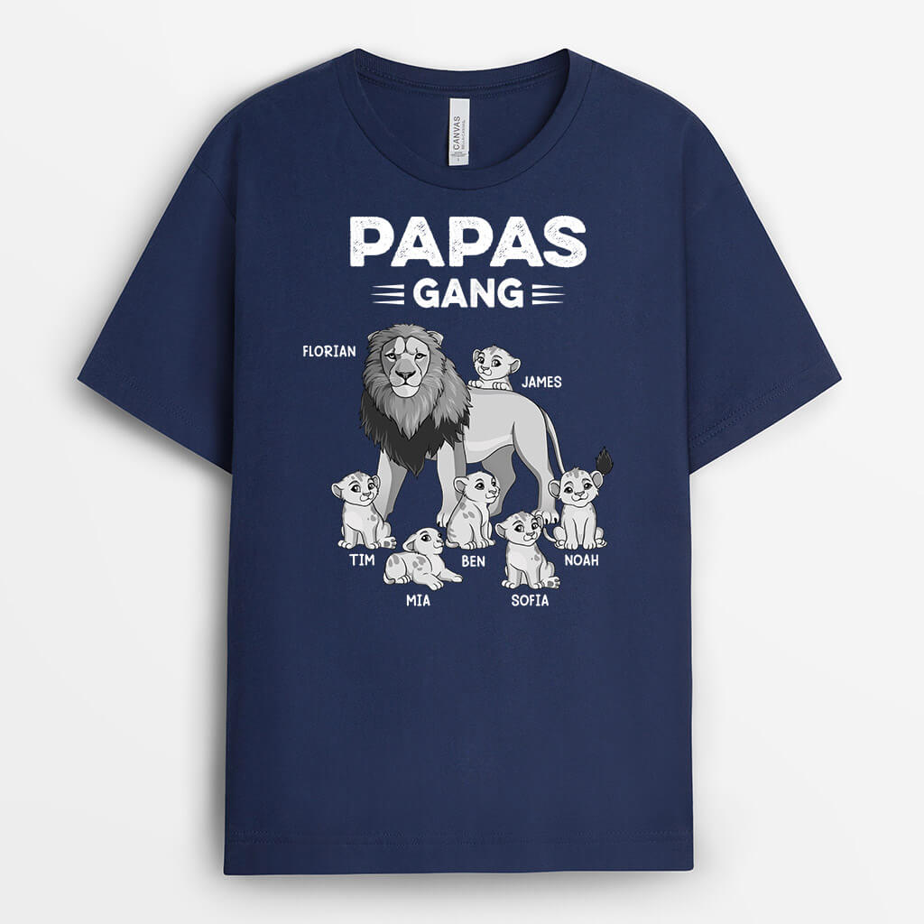 3226AGE2 opas papas bande  personalisiertes weisses t shirt fur manner