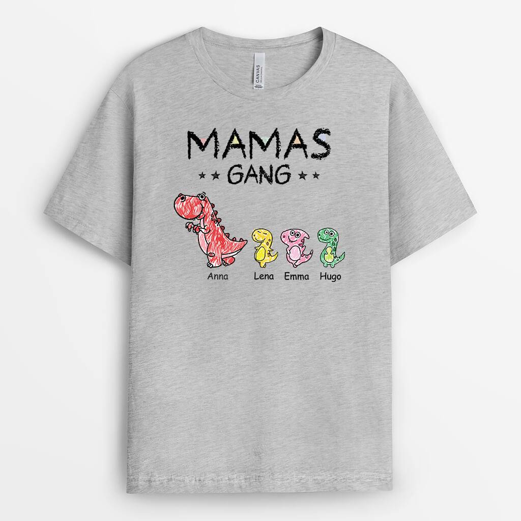 3229AGE2 opas papas bande dinosaurier  personalisiertes t shirt fur manner