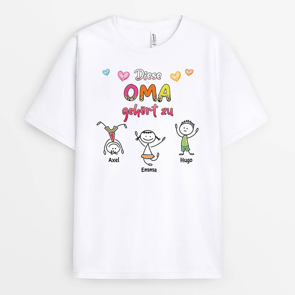 3242AGE1 diese oma mama gehort zu  personalisiertes t shirt fur damen