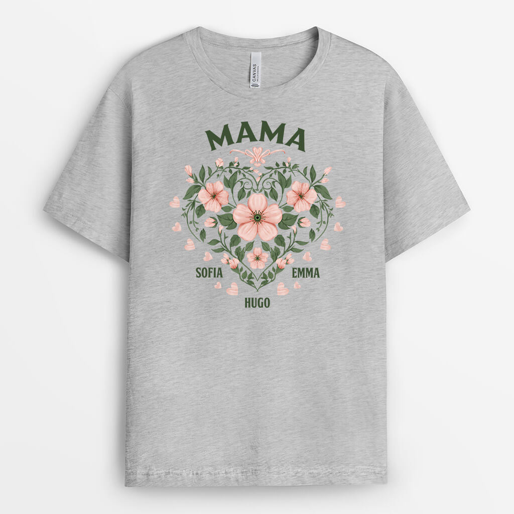 3256AGE2 oma mama blumen  personalisiertes t shirt fur damen