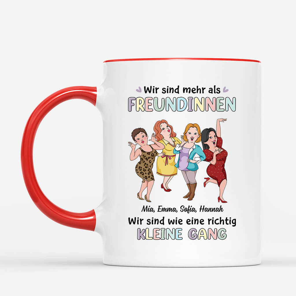3257MGE2 wir sind mehr als schwestern wir sind wie eine richtig kleine gang  personalisierte tasse fur geschwister