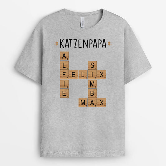 3266AGE2 katzenmama katzenpapa kreuzwortratsel  personalisiertes t shirt fur katzenliebhaber