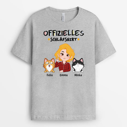 3267AGE1 offizielles schlafshirt  personalisiertes t shirt fur katzenliebhaber