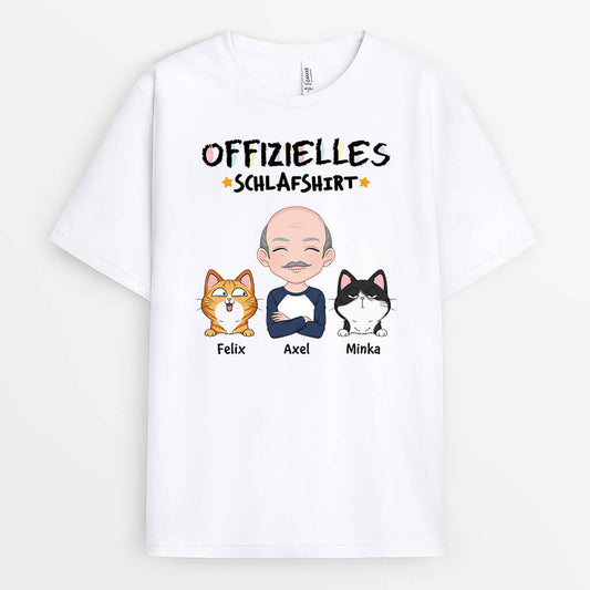 3267AGE2 offizielles schlafshirt  personalisiertes t shirt fur katzenliebhaber