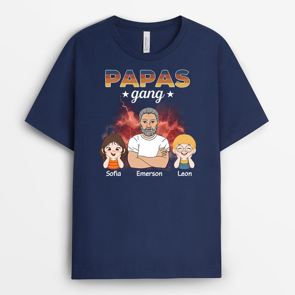 3281AGE1 opas papas bande  personalisiertes t shirt fur manner