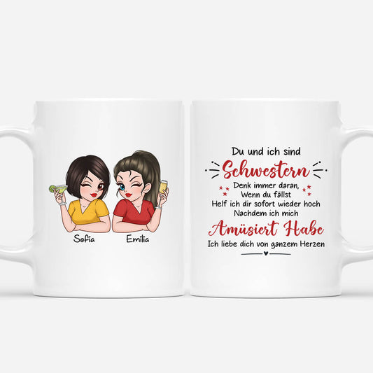 3297MGE1 du und ich sind schwestern  personalisierte tasse fur schwestern