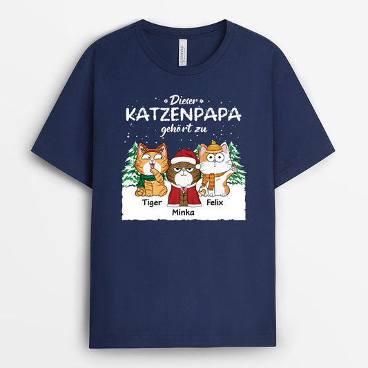 3322AGE2 diese katzenmama gehort zu  personalisiertes t shirt fur katzenliebhaber weihnachten hintergrund