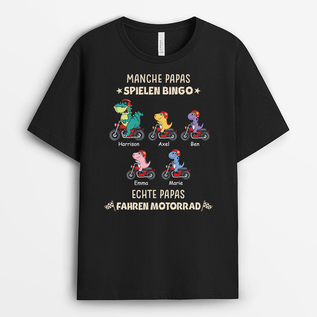 3347AGE2 manche opas spielen bingo echte opas fahren motorrad  personalisiertes t shirt fur manner