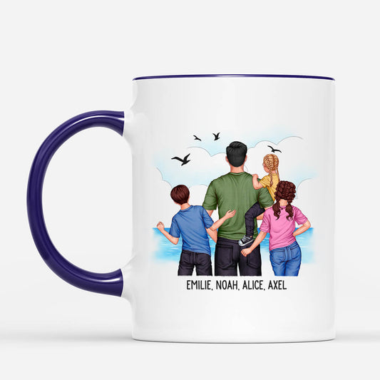 3356MGE2 papa und kinder  personalisierte tasse fur manner