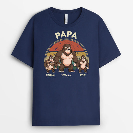 3357AGE2 affenpapa  personalisiertes t shirt fur papas