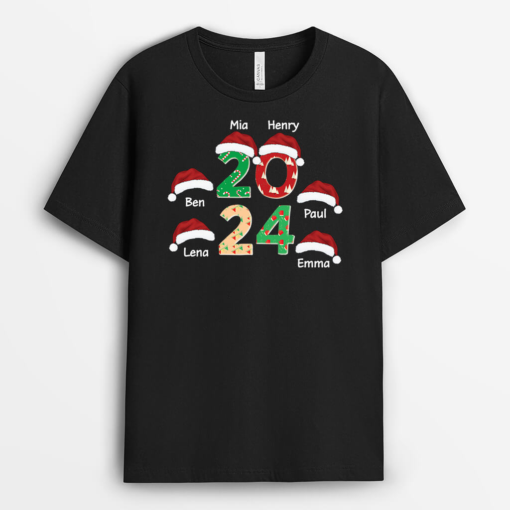 3361AGE1 weihnachtsmutze  personalisiertes t shirt zu weihnachten