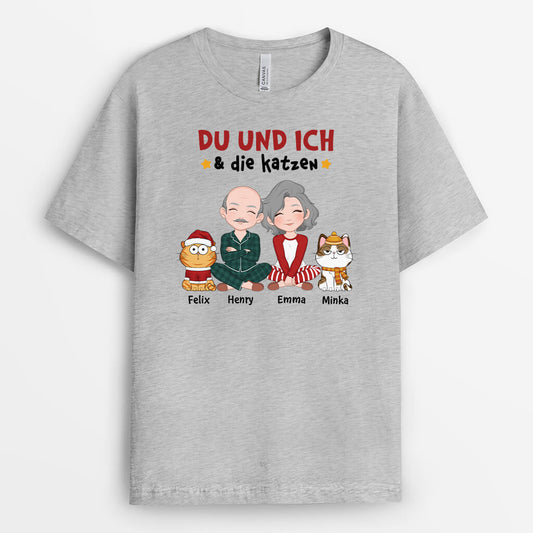 3378AGE2 du ich und die katzen  personalisiertes t shirt fur katzenliebhaber