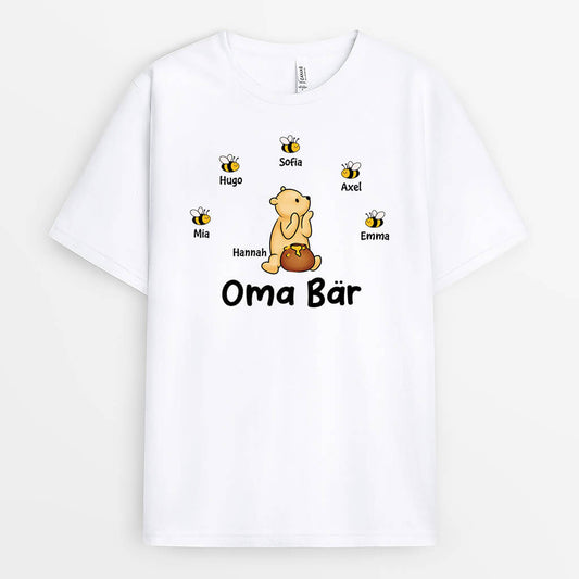 3394AGE1 oma mama bar und bienen  personalisiertes t shirt fur damen