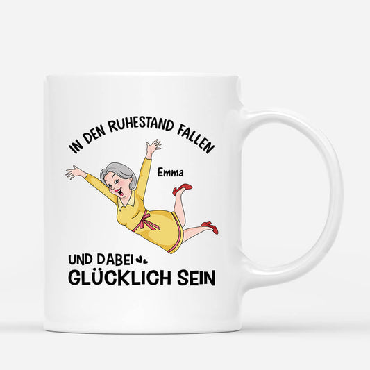 3399MGE1 in den ruhestand fallen und dabei glucklich sein  lustiges tasse fur rentnerinnen personalisiert