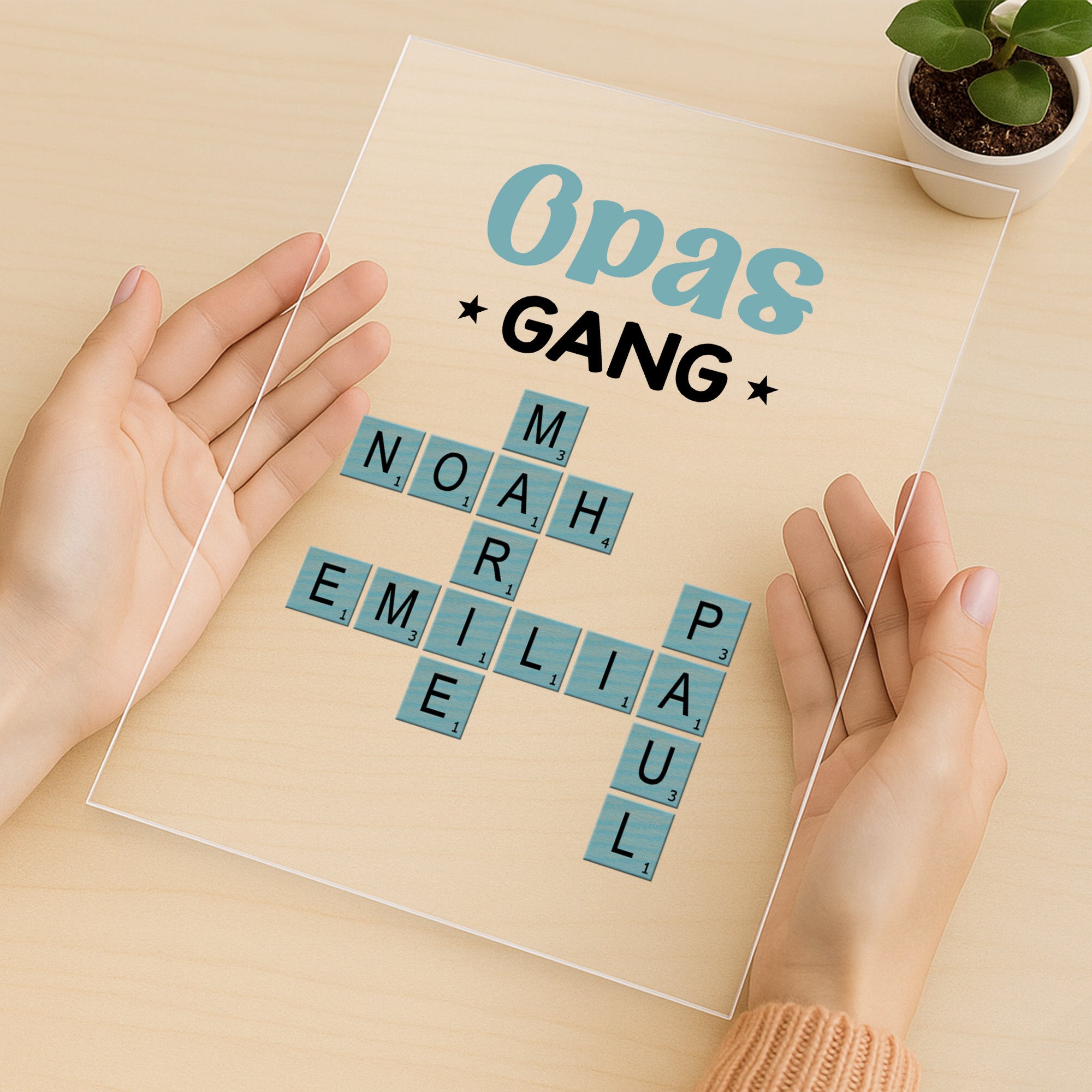 3402RGE3 opas gang kreuzwortratsel personalisierte acryl plakette opa 3402R8Q5B