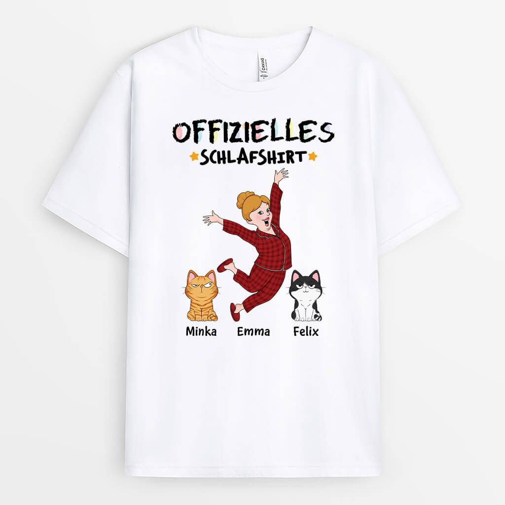 3406AGE1 offizielles schlafshirt  lustiges t shirt fur katzenliebhaber personalisiert