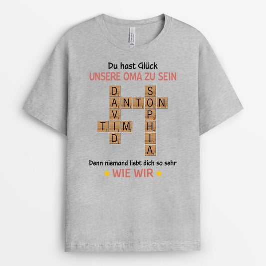 3422AGE2 du hast gluck unser opa zu sein kreuzwortratsel  personalisiertes t shirt fur opas