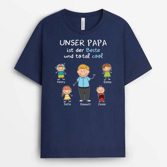 3423AGE2 unsere oma mama ist die beste und total cool  personalisiertes t shirt fur damen