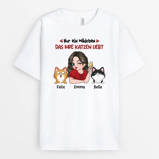 3448AGE1 nur ein madchen das ihre katze liebt  personalisiertes t shirt fur katzenliebhaberin