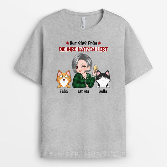 3448AGE2 nur ein madchen das ihre katze liebt  personalisiertes t shirt fur katzenliebhaberin