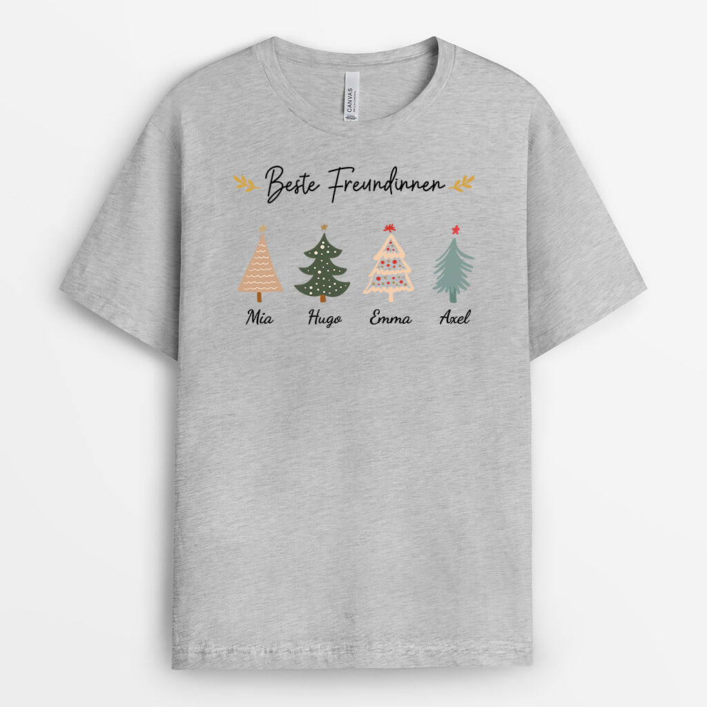 3472AGE2 christbaum  personalisiertes t shirt zu weihnachten fur schwestern oder beste freundinnen